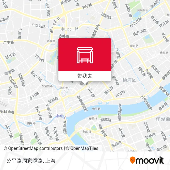 公平路周家嘴路地图