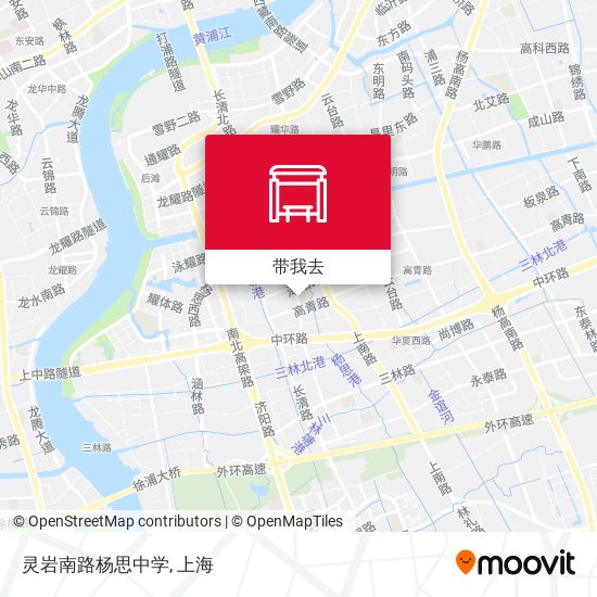灵岩南路杨思中学地图