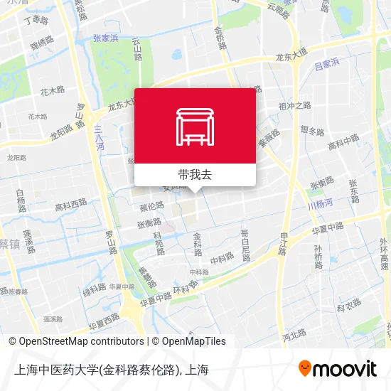 上海中医药大学(金科路蔡伦路)地图