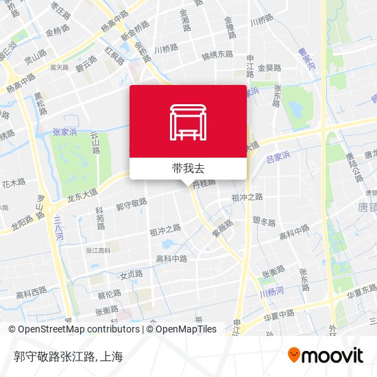 郭守敬路张江路地图
