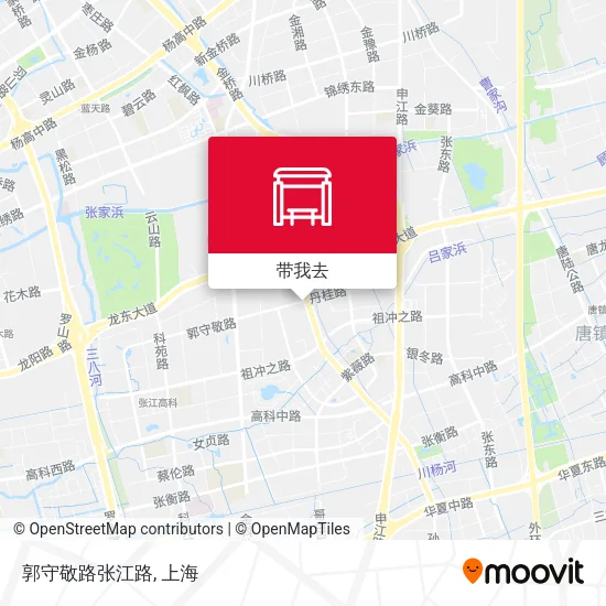 郭守敬路张江路地图