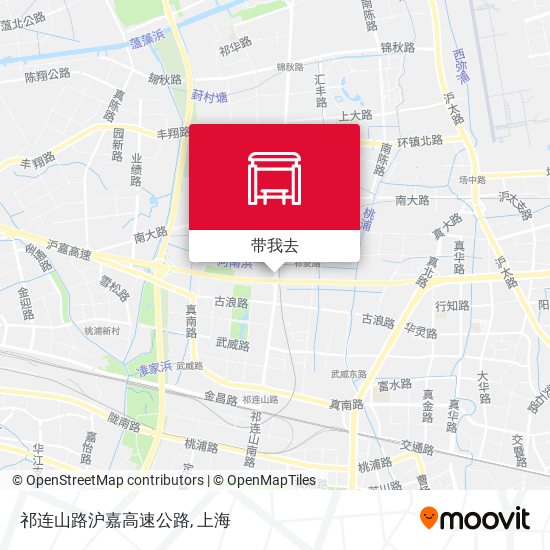 祁连山路沪嘉高速公路地图