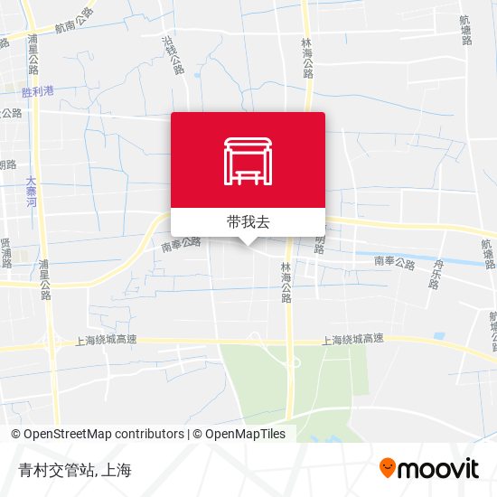 在地图上查看青村交管站,青村镇