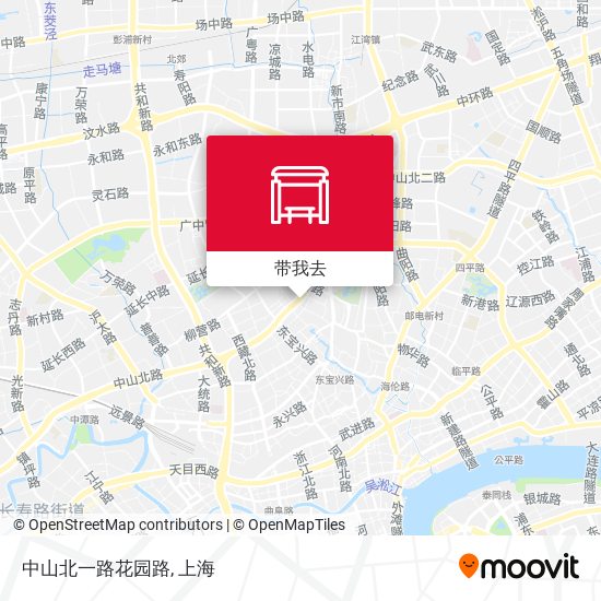 中山北一路花园路地图