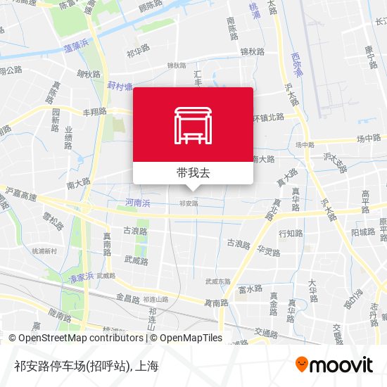 祁安路停车场(招呼站)地图