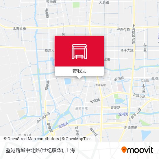 盈港路城中北路(世纪联华)地图