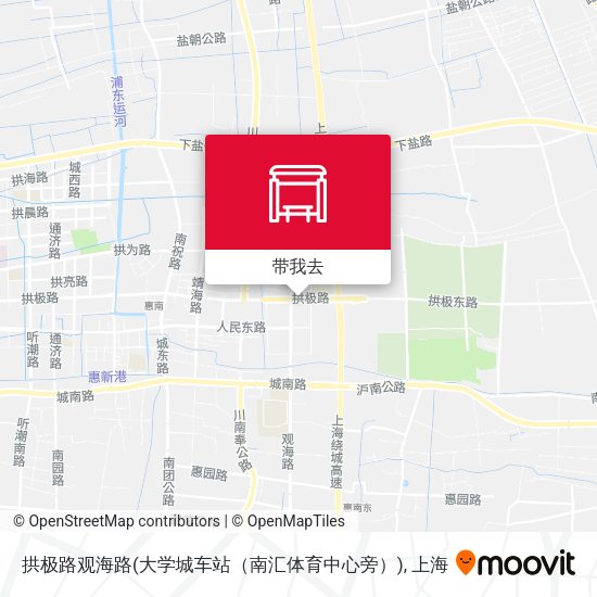 拱极路观海路(大学城车站（南汇体育中心旁）)地图