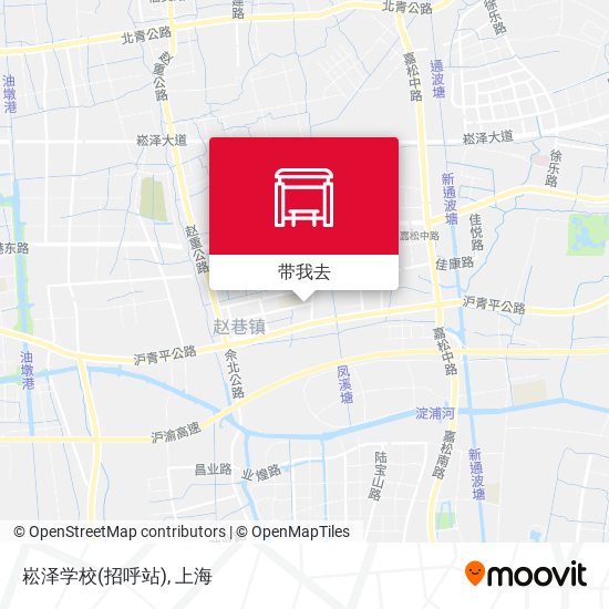 崧泽学校(招呼站)地图