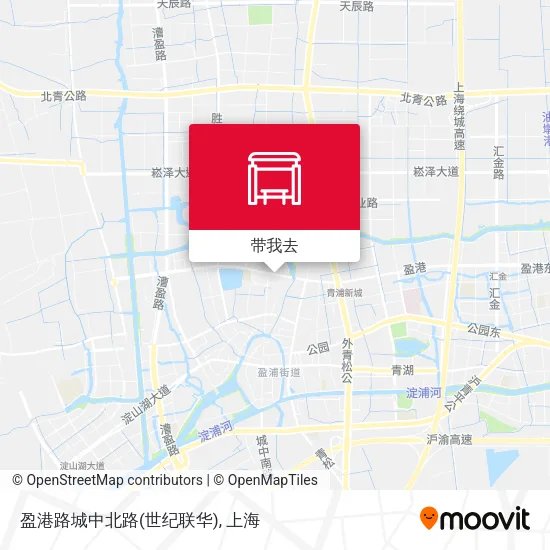 盈港路城中北路(世纪联华)地图