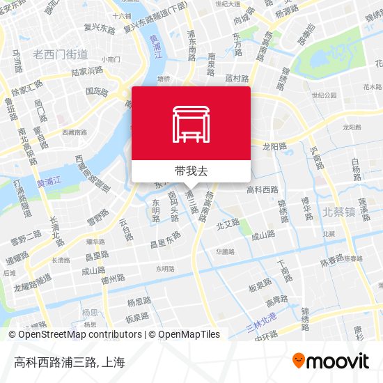 高科西路浦三路地图