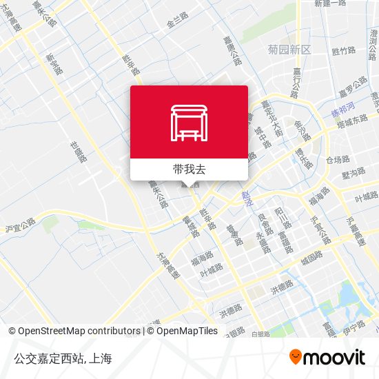 公交嘉定西站地图
