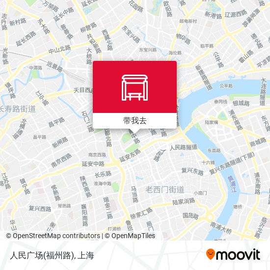 人民广场(福州路)地图