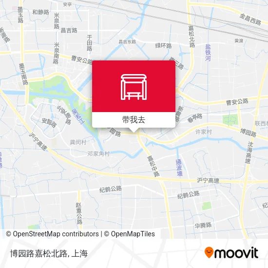 博园路嘉松北路地图