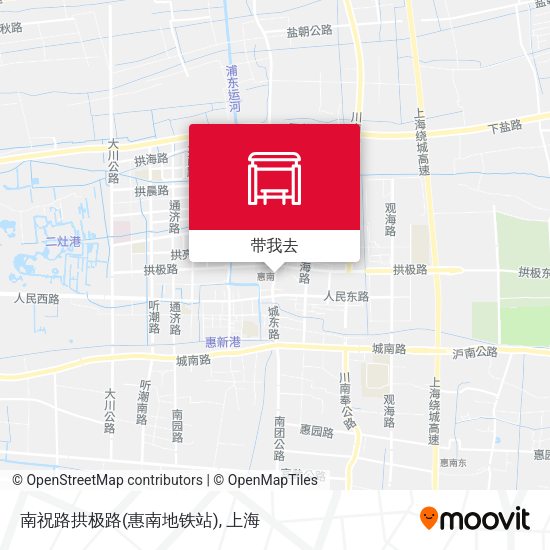 南祝路拱极路(惠南地铁站)地图