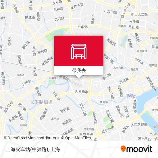 上海火车站(中兴路)地图