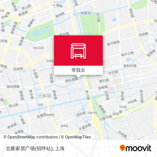 北蔡家居广场(招呼站)地图