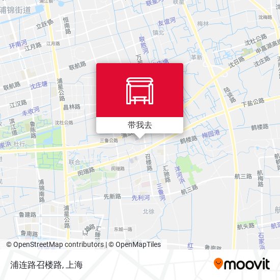 浦连路召楼路地图