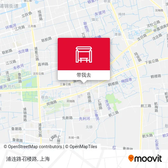 浦连路召楼路地图