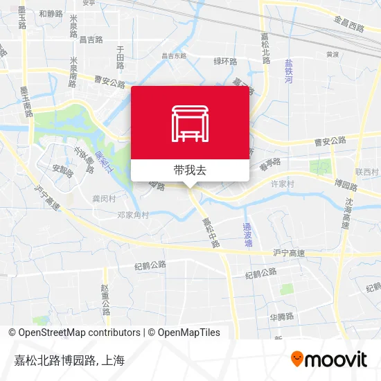 嘉松北路博园路地图