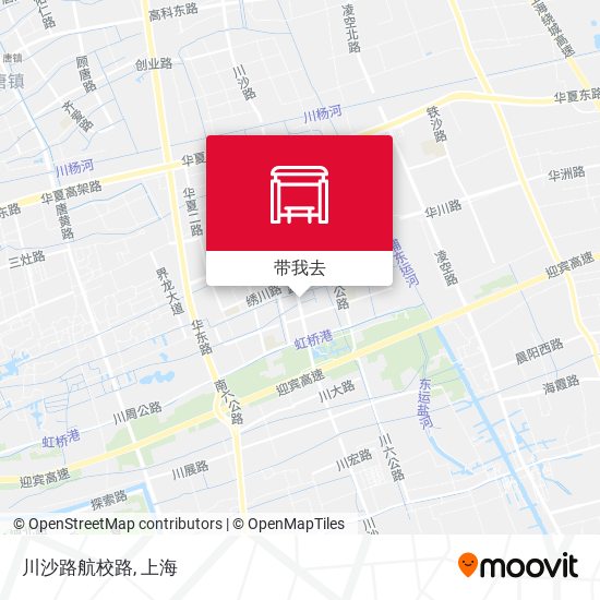 川沙路航校路地图