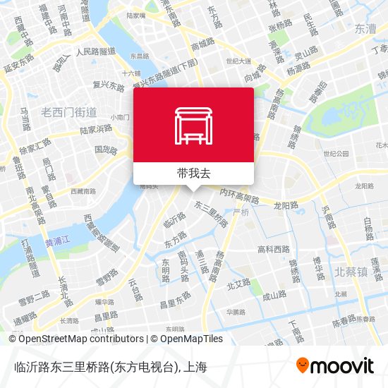 临沂路东三里桥路(东方电视台)地图