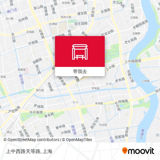 上中西路天等路地图