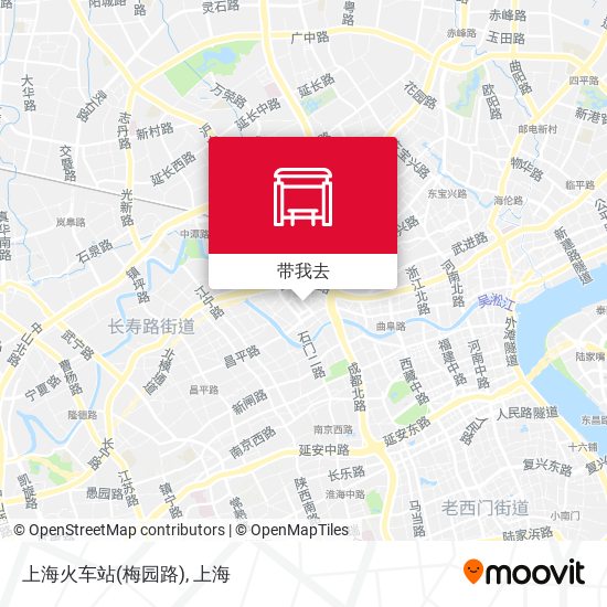 上海火车站(梅园路)地图