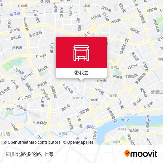 四川北路多伦路地图