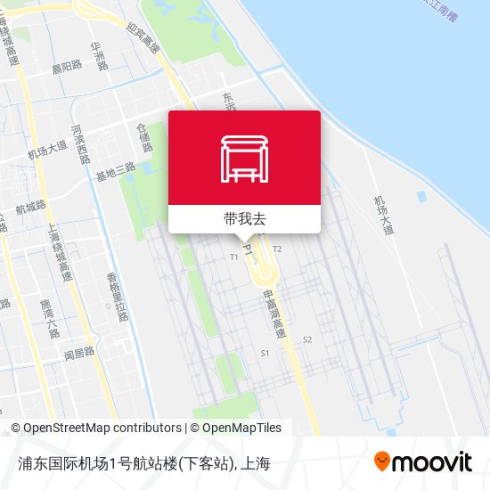浦东国际机场1号航站楼(下客站)地图