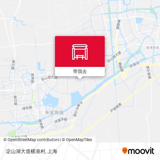 淀山湖大道横港村地图