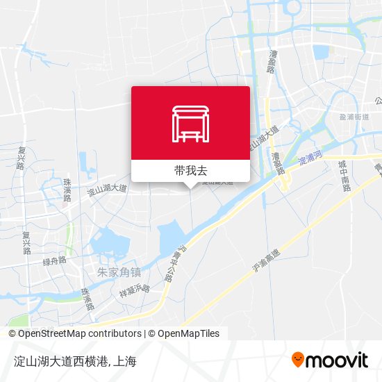 淀山湖大道西横港地图