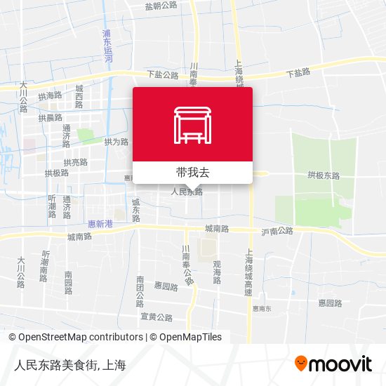 人民东路美食街地图
