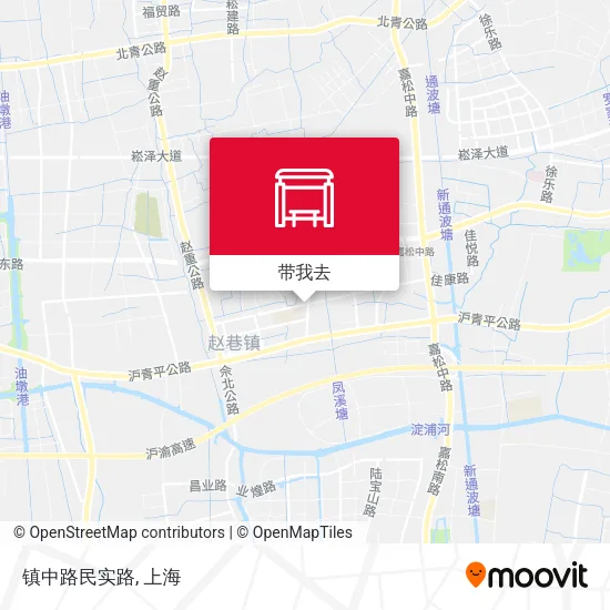 镇中路民实路地图