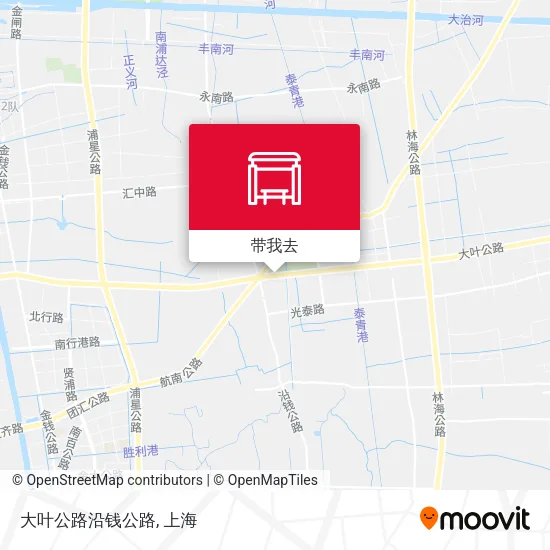 大叶公路沿钱公路地图