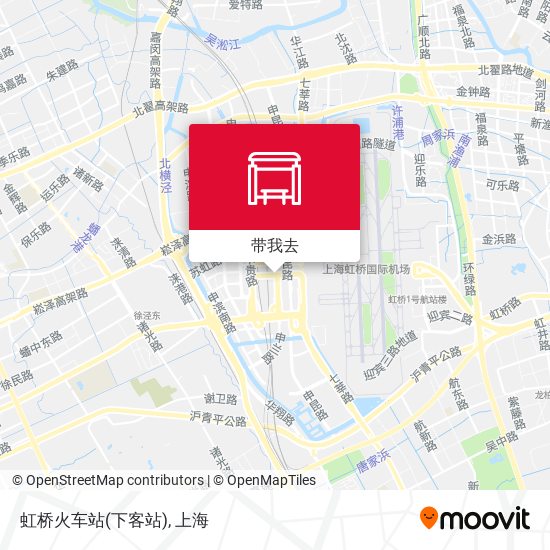 虹桥火车站(下客站)地图