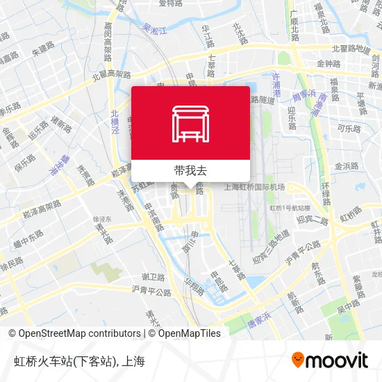 虹桥火车站(下客站)地图