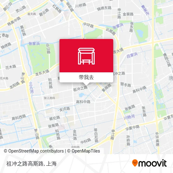 祖冲之路高斯路地图