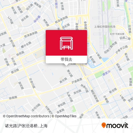 诸光路沪张泾港桥地图