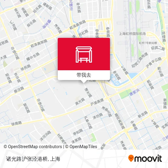 诸光路沪张泾港桥地图