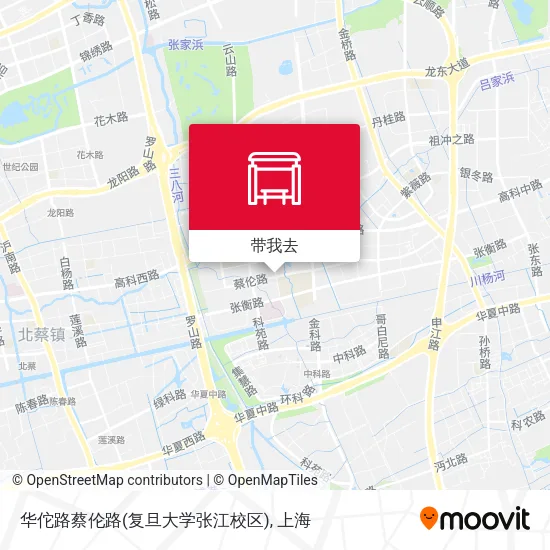华佗路蔡伦路(复旦大学张江校区)地图