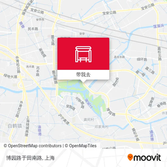 博园路于田南路地图