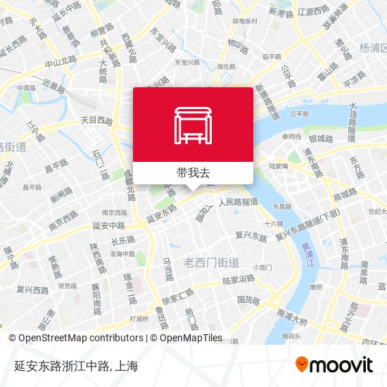 延安东路浙江中路地图