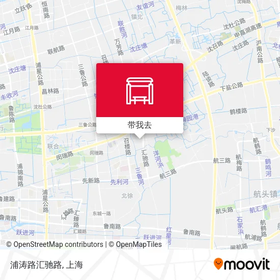 浦涛路汇驰路地图