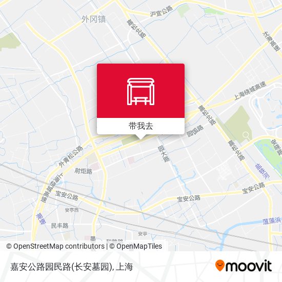 嘉安公路园民路(长安墓园)地图