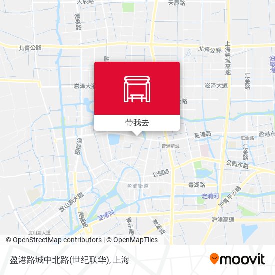 盈港路城中北路(世纪联华)地图