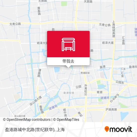 盈港路城中北路(世纪联华)地图