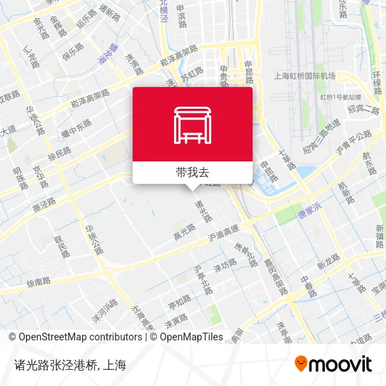 诸光路张泾港桥地图