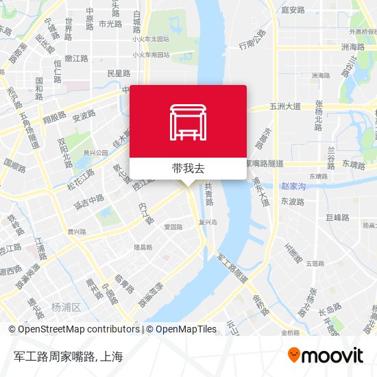 军工路周家嘴路地图