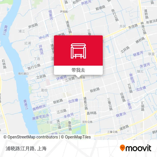 浦晓路江月路地图