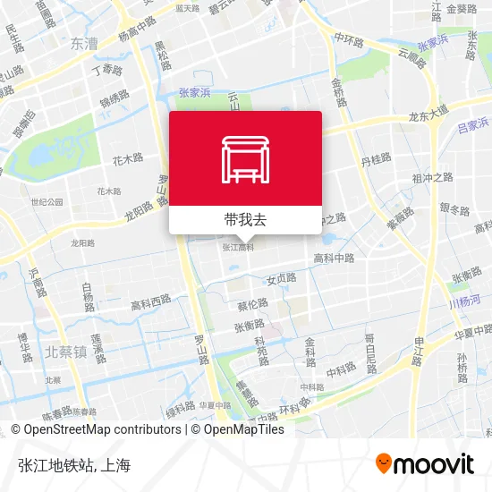 张江地铁站地图
